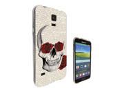 Samsung Galaxy S5 Gel Silicone Case All Edges Protection Cover 572 Funky Sugar Skull Vintage News Paper Flower Rose Eyes