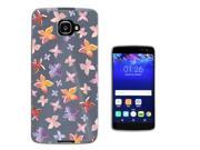 Alcatel idol 4S 5.5 Gel Silicone Case All Edges Protection Cover C0408 Kawaii Nature Butterflies Floral