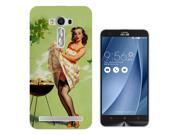 Asus Zenfone 2 Gel Silicone Case All Edges Protection Cover 674 Vintage Pin Up Girl Sexy