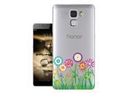 Huawei Honor 7 Gel Silicone Case All Edges Protection Cover C0712 Hippie Flower Patch Summer Spring Colourful 2