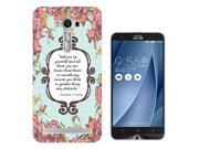 Asus Zenfone Selfie ZD551KL 5.5 Gel Silicone Case All Edges Protection Cover 273 Shabby Chic Floral Christian Quote Believe In Your Self And All That You A