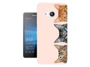 Microsoft Nokia Lumia 550 Gel Silicone Case All Edges Protection Cover 1268 Trendy Kitten Playful Hidden Cats Feline Pets