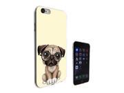 iphone 6 Plus 6S plus 5.5 Gel Silicone Case All Edges Protection Cover 1512 Trendy Dog Pug Reading Glasses Pets Collage Animals