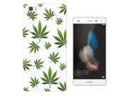 Huawei Ascend P8 LITE Gel Silicone Case All Edges Protection Cover 751 Leaf Cannabis Weed Rasta Jamaican Marley Style