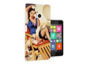 Microsoft Nokia Lumia 630 Gel Silicone Case All Edges Protection Cover 680 Vintage Pin Up Girl Sexy