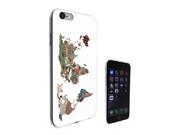 iphone 6 Plus 6S plus 5.5 Gel Silicone Case All Edges Protection Cover 841 Colourful Tropical World Map