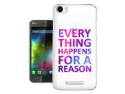 Wiko Rainbow Lite Gel Silicone Case All Edges Protection Cover C0687 Everything Happens For A Reason Inspirational Quote