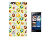 Blackberry Leap Gel Silicone Case All Edges Protection Cover C0621 Colourful Cartoon Flying Multi Owls