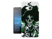 Microsoft Nokia Lumia 550 Gel Silicone Case All Edges Protection Cover C0745 Scary Green Skeleton Zombie Smoking Weed And Getting High