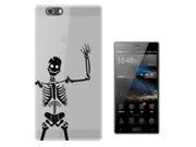 Elephone M2 Gel Silicone Case All Edges Protection Cover C0553 Skeleton Skull Hands In The Air Dancing Glowing Eyes