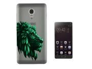 Lenovo Vibe P1 5.5 Gel Silicone Case All Edges Protection Cover C0612 Amazing Lion Made Of Leaves Wildlife Emerald