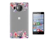 Microsoft Nokia Lumia 950 XL Gel Silicone Case All Edges Protection Cover C0353 Floral Shabby Chic Fleurs