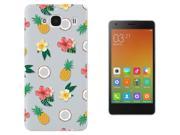 Xiaomi Redmi 2 Prime Gel Silicone Case All Edges Protection Cover C0413 Trendy Kawaii Pineapple Coconut Flowers Collage Island Holiday