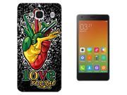 Xiaomi Redmi 2 Prime Gel Silicone Case All Edges Protection Cover 1098 Reggae Heart Beat Music Rasta Jamaican Weed High Love