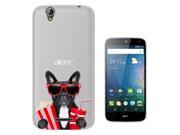 Acer Liquid Z630 Z630S Gel Silicone Case All Edges Protection Cover C0504 Movie Pug Popcorn Juice Movie Time Dog Glasses