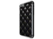 iphone 6 6S 4.7 Coque Fashion Trend Case Coque Protection Cover plastique et métal 2023 Black Quilted Leather Effect Print Designer style Bloggers