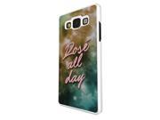 Samsung Galaxy J1 2015 J100F Coque Fashion Trend Case Coque Protection Cover plastique et métal White 2217 Rosé All day Quote