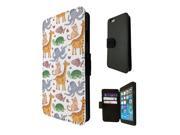 iphone 4 4S Flip Case Cover Book Style Tpu case 2154 Animals Pets Tortoise Giraffe Cat Octopus