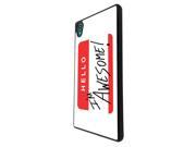 Sony Xperia M5 Aqua Xperia M5 Coque Fashion Trend Case Coque Protection Cover plastique et métal Black 2107 Hello I m Awesome Red Credit Card