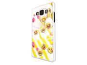 Samsung Galaxy Grand Prime Coque Fashion Trend Case Coque Protection Cover plastique et métal White 1306 Trendy kwaii colourful emoji apps emoticons hearts