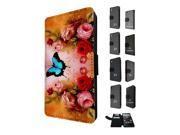 Sony Xperia Z5 Compact Mini Flip Case Cover Book Style Tpu case 1238 Trendy butterfly roses flowers shabby chic