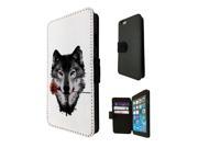 iphone 6 Plus iphone 6 Plus 6 5.5 Flip Case Cover Book Style Tpu case 1491 Trendy wolf colourful animals wildlife woods whimsical rose