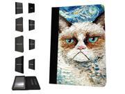 977 Cool Fun Cat Face Design Amazon Kindle Fire HD 6 4th Generation 2014 2015 Pouch Cover Book Style Defender Stand Cover