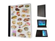 920 Collage food ice cream macaroon suchi cupcake doughnut Design Apple ipad 2 ipad 3 ipad 4 Pouch Cover Book Style Defender Stand Cover