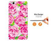 Huawei P9 Lite Fashion Trend 0.3 MM Ultra Slim Case Cover C0592 Beautiful Collage Of Hot Pink Roses