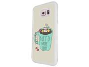 Samsung Galaxy S6 Edge Coque Fashion Trend Case Coque Protection Cover plastique et métal White 2089 Need More Coffee Cat Kitten Swimming In Coffee