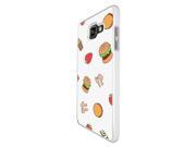 Samsung Galaxy A3 2016 SM A310F Hard Plastic Case Back Cover white 1494 Trendy Cupcake Sweets Burger Take Away Junk Food Candy Cartoon Kawaii Collage