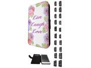 Samsung Galaxy S5 i9600 S5 Neo Flip Case Cover Book Style Tpu case 2114 Live Laugh Love Quote Shabby Chic Flower Boarder