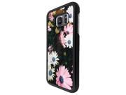 Samsung Galaxy S7 G930 Coque Fashion Trend Case Coque Protection Cover plastique et métal Black 1429 Trendy Shabby Chic Flowers Roses Daisy Flora 5