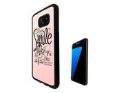 Samsung Galaxy S7 Edge G935 Rubber Case Cover Black 1345 Trendy Kawaii Live Happy Smile Pin Inspiration Illustration