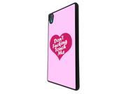 Sony Xperia Z5 Coque Fashion Trend Case Coque Protection Cover plastique et métal Black 1539 Trendy pink heart dont ing touch me Kwaai 2