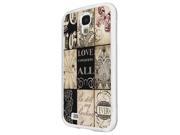 Samsung Galaxy S4 i9400 Coque Fashion Trend Case Coque Protection Cover plastique et métal White 1374 Trendy kwaii shabby chic french art love wallpaper