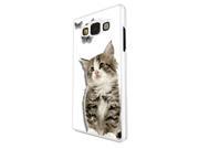 Samsung Galaxy J1 Coque Fashion Trend Case Coque Protection Cover plastique et métal White 1293 Trendy kwaii cat kitten feline pets love animals butterflies