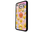 Samsung Galaxy S6 Edge Coque Fashion Trend Case Coque Protection Cover plastique et métal Black 2181 Emoji Smiley Faces Collage