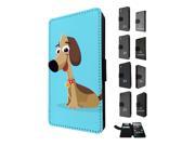 1142 Dog Animal Drawing Blue Design Sony Xperia M4 Aqua Xperia M4 Flip Case Credit Card Holder Cover Book Style