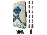 1073 Great Wave Art Design Design Samsung Galaxy S5 Mini Flip Case Credit Card Holder Cover Book Style