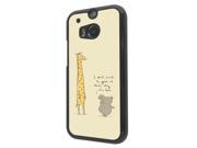 322 Conversation Giraffe and hippo Design htc One M9 Hard Plastic Case Back Cover Black