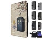 477 Vintage News alice in wonderland Doctor Who Tardis Call Box butterflies Design Sony Xperia Z3 Flip Case Credit Card Holder Cover Book Style