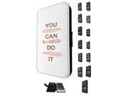 Samsung Galaxy S6 Edge Flip Case Credit Card Holder Cover Book Style 1883 Inspirational Quote You Can Do It
