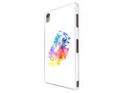 343 Splash watercolor Lion Sunglasses Design Sony Xperia Z3 PLUS Hard Plastic Case Back Cover White