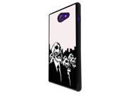 1086 Multi Zombies In Suit Design For Sony Xperia M2 Hard Plastic Case Back Cover