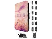 944 dream on quote pink shabby chic flowers nature sky Design Nokia Lumia 630 Flip Case Credit Card Holder Cover Book Style