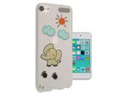c0350 Elephant Clouds Sun Design Apple ipod Touch 6 Case Silicone Gel Cover