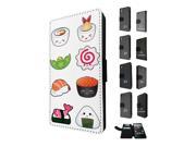 963 sushi doodle maki california roll food lover 2 Design Sony Xperia Z1 Compact Mini Flip Case Credit Card Holder Cover Book Style