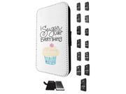 Samsung Galaxy Note 3 Flip Case Credit Card Holder Cover Book Style 1677 Cupcake Cartoon Treat I Sugar Coat Everything Funny