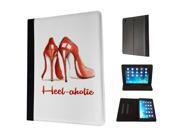 946 Cool cute fun fashion heels shoes shopping shopaholic red shoes sexy stilettos girls Design Apple ipad Air 1 2013 Pouch Cover Book Style Defender Stand